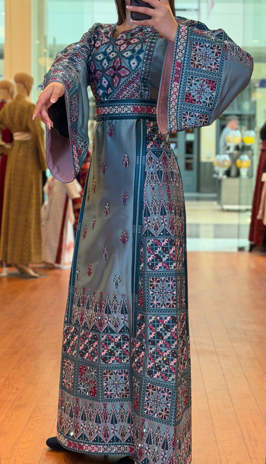 Nakhla Satin in Teal