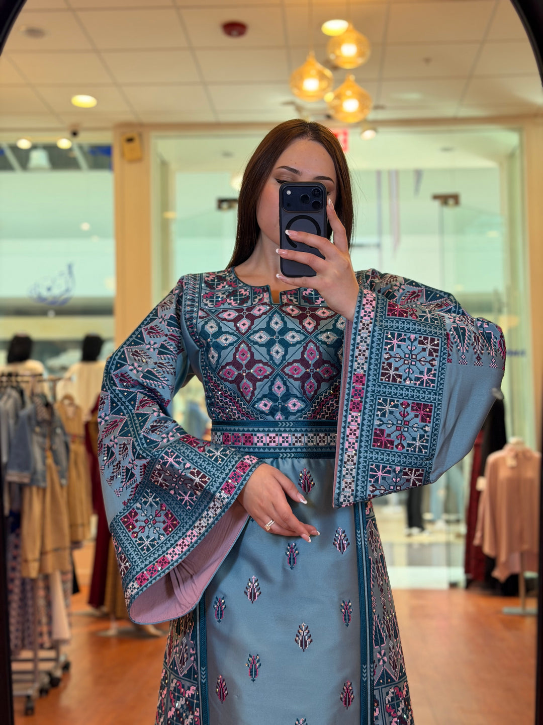 Nakhla Satin in Teal