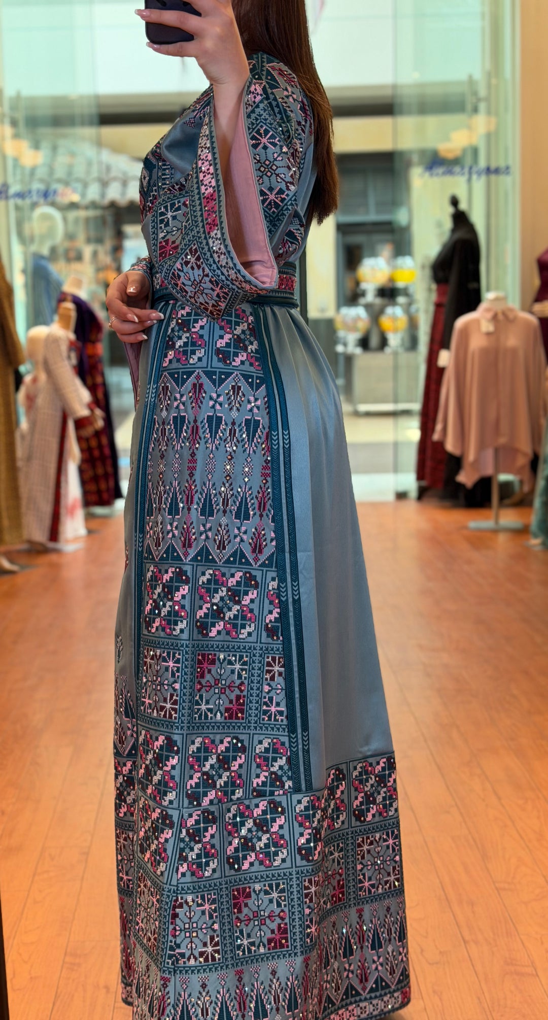 Nakhla Satin in Teal